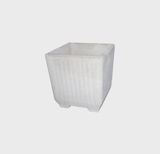 Vaso quadrato rigato