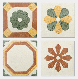 Mattonelle a campi decorate Manzani