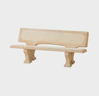 Panca sabbiata con disegno