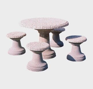 Tavolo tondo + 4 sgabelli