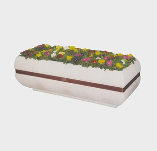 Fioriera Leonardo con fascia in rame