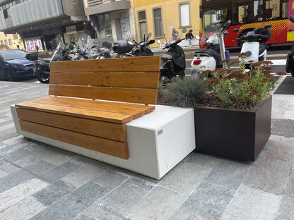 Seduta legno Bergamo con schienale